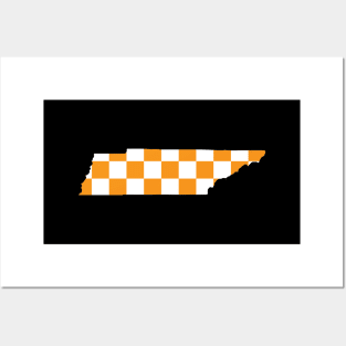 Orange Tennessee Pattern Posters and Art